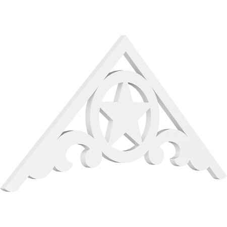 Ekena Millwork Pitch Austin Architectural Grade PVC Gable Pediment, 48"W x 22"H x 1"P (11/12) GPP048X022X100AUS